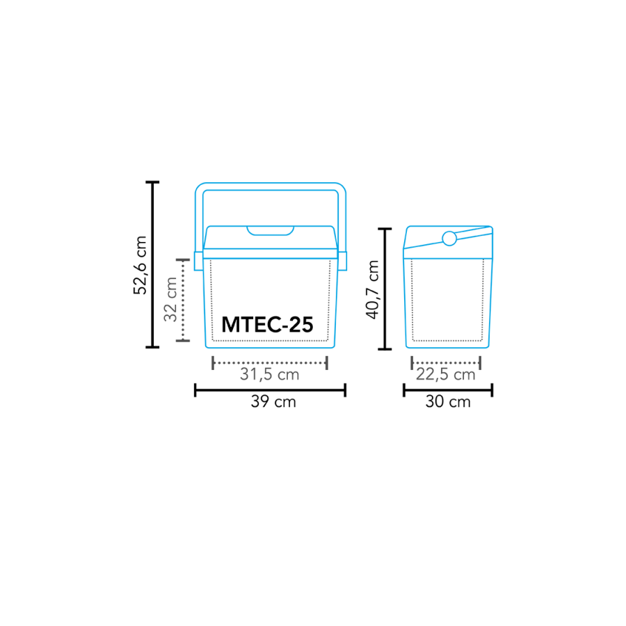 Thermoelektrische Kühlbox MTEC-25 AC/DC